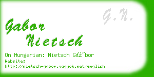 gabor nietsch business card